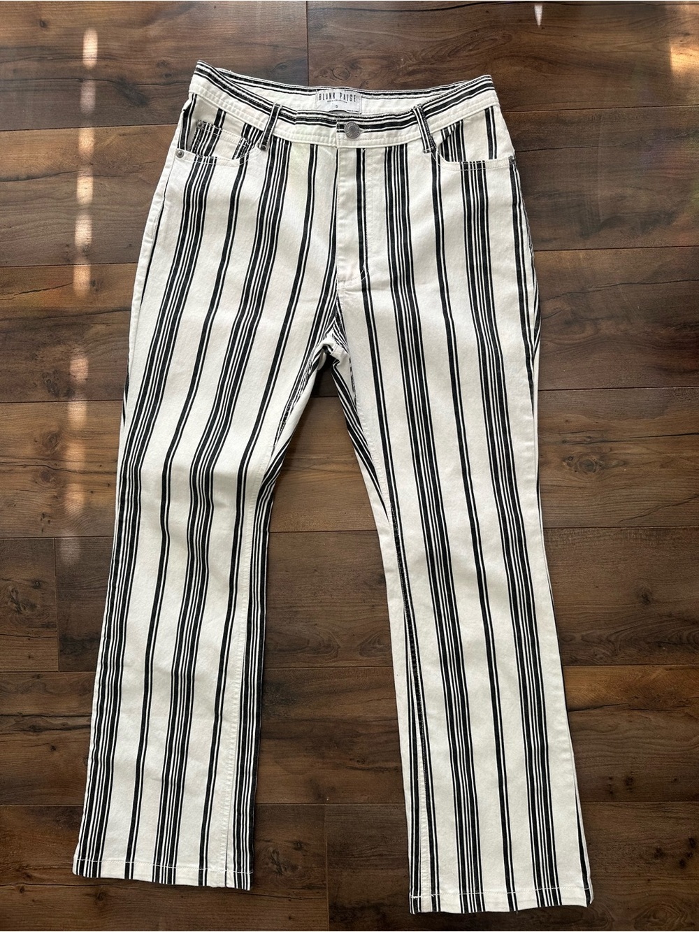 Blank Paige Striped Kick Flare Jeans Coastal Chic Sailor Pants 28